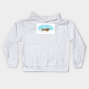 Cute Dachshund Snow Holiday | Winter Wiener Dog Kids Hoodie